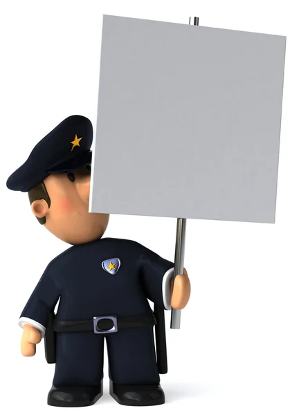Polizeiliche 3D-Illustration — Stockfoto