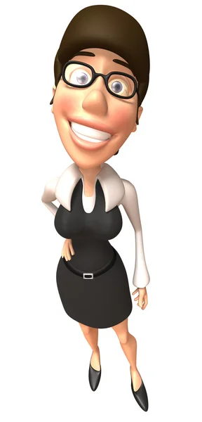 Üzleti nő 3D-s illusztráció — Stock Fotó