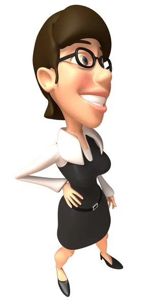 业务的女人 3d 图 — 图库照片