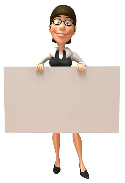 Business woman 3d illustration — Stockfoto