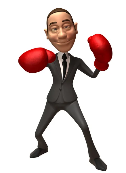 Hombre de negocios boxeo —  Fotos de Stock