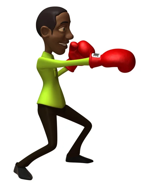 Stock image Casual black man boxing