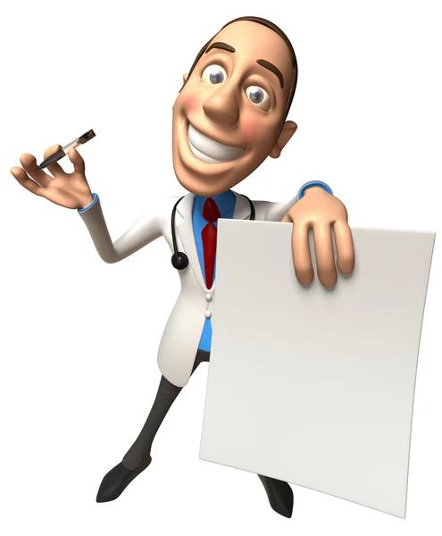 Šťastný lékař 3d ilustrace — Stock fotografie