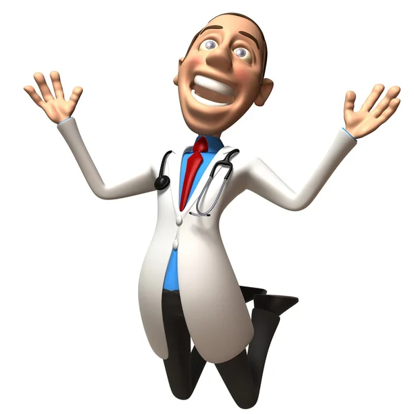 3d απεικόνιση της ευτυχισμένο γιατρός — Φωτογραφία Αρχείου