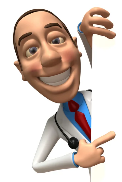 Šťastný lékař 3d ilustrace — Stock fotografie