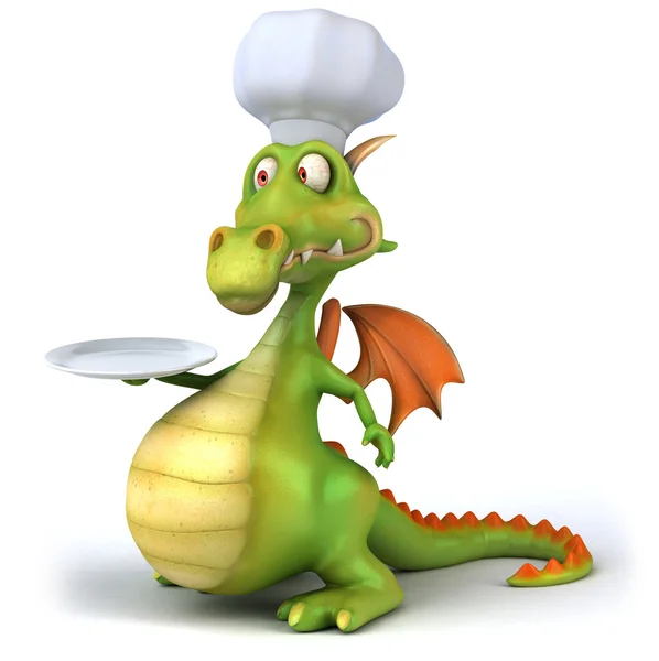 Dragon chef ilustração 3d — Fotografia de Stock