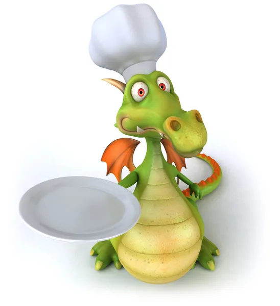 Dragon chef illustrazione 3d — Foto Stock