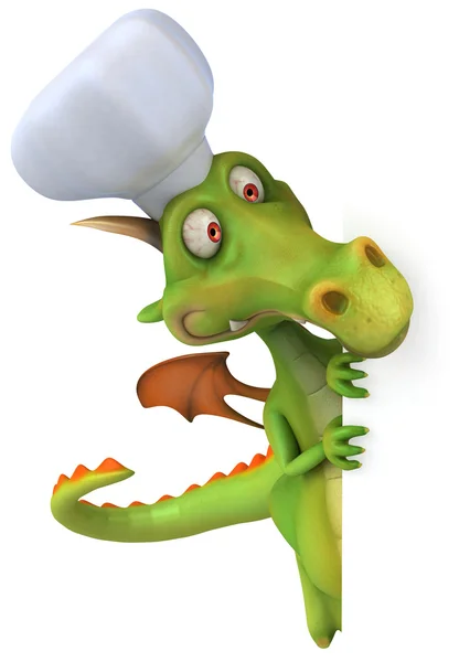 Dragón chef 3d ilustración —  Fotos de Stock