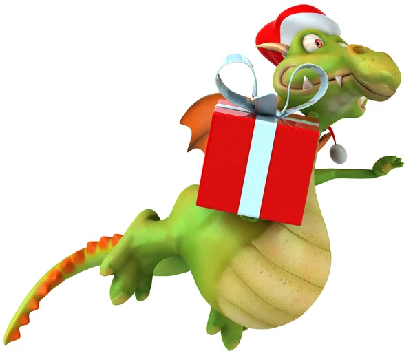 Christmas Dragon 3d illustration — Stock Photo, Image