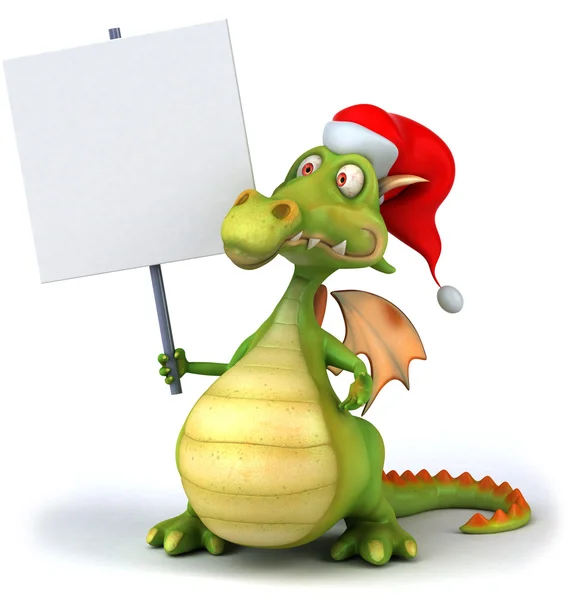 Natal dragão 3d ilustração — Fotografia de Stock