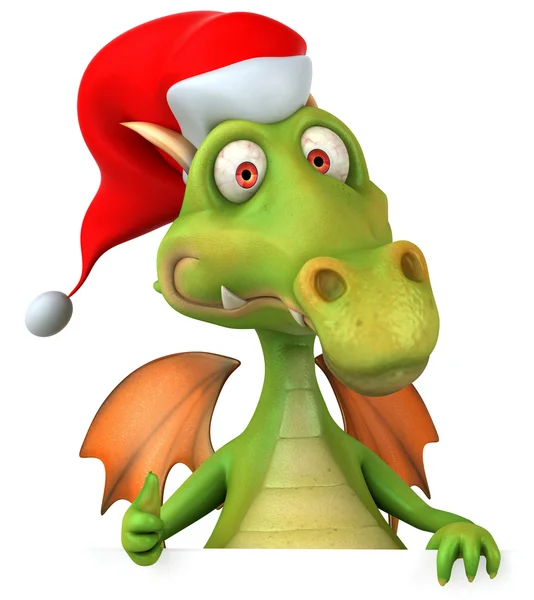 Natal dragão 3d ilustração — Fotografia de Stock