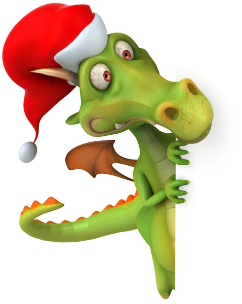 クリスマス ドラゴン 3 d イラスト — ストック写真