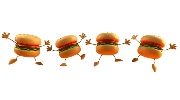 多くのハンバーガーの 3 d イラストレーション — ストック写真