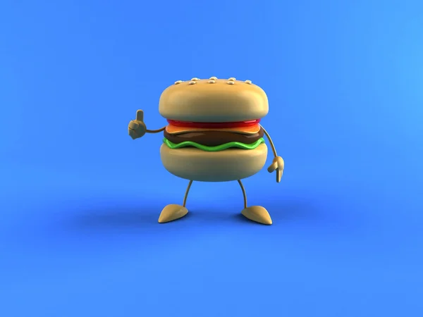 ハンバーガーの 3 d イラストレーション — ストック写真