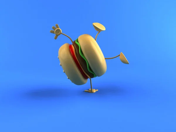 Hamburger 3d illustrazione — Foto Stock