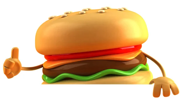 Hamburger 3d illustration — Stock Photo, Image