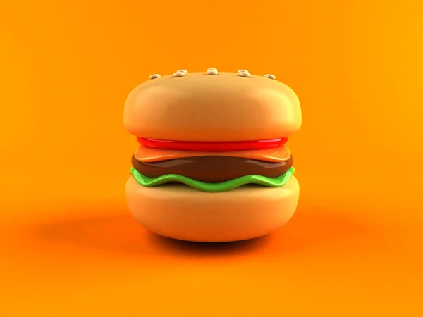 汉堡 3d 图 — 图库照片