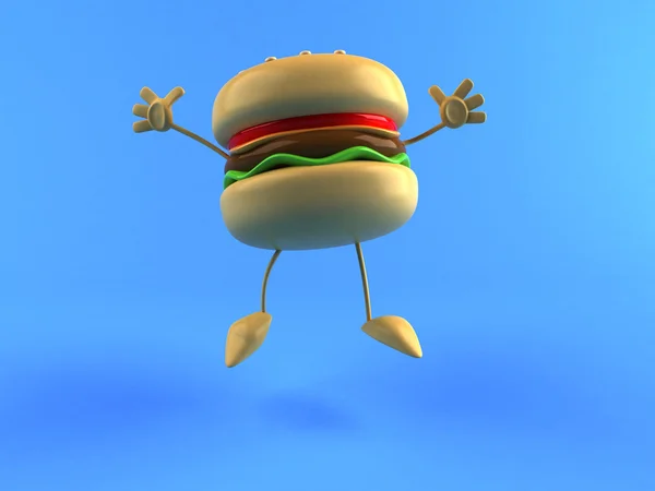 Hamburger 3d ilustrace — Stock fotografie