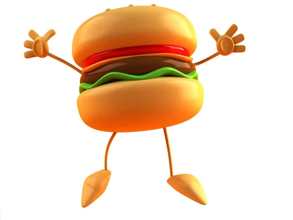 햄버거 3d 그림 — 스톡 사진