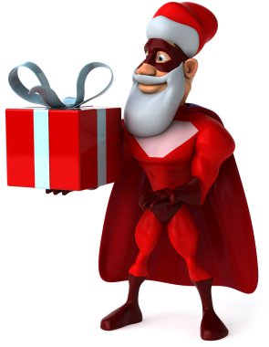 süper kahraman santa 3d