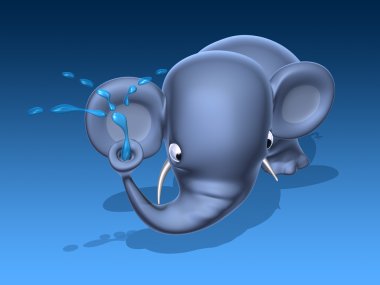 olifant 3d illustratie