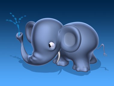 olifant 3d illustratie