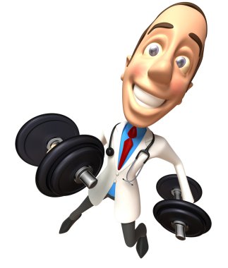 Business man 3d illustration clipart