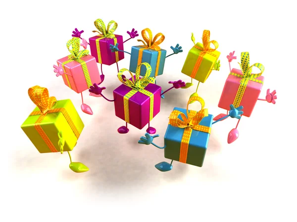Geschenke 3D Illustration — Stockfoto
