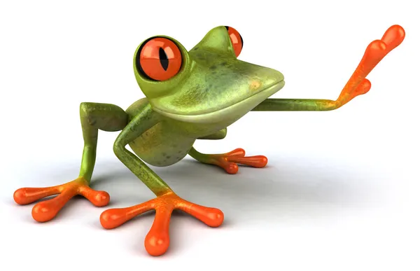 개구리 3d 애니메이션 — 스톡 사진