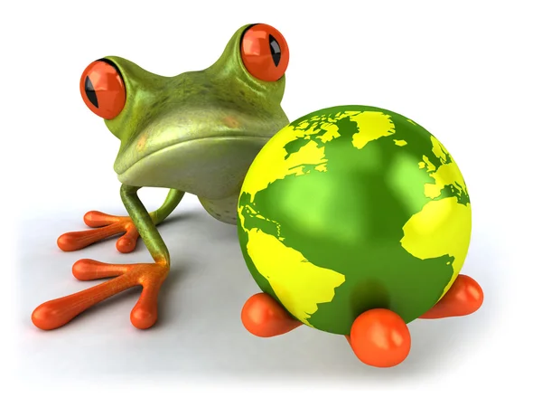 Лягушка 3D-анимация — стоковое фото