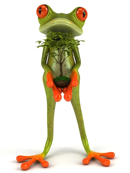 Grenouille 3d animé — Photo