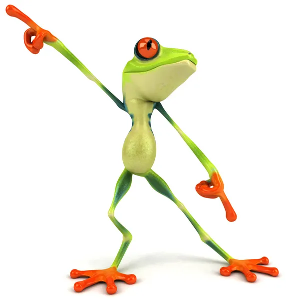 Žába 3d animovaný — Stock fotografie