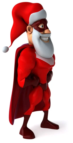 Superhjälte santa 3d — Stockfoto