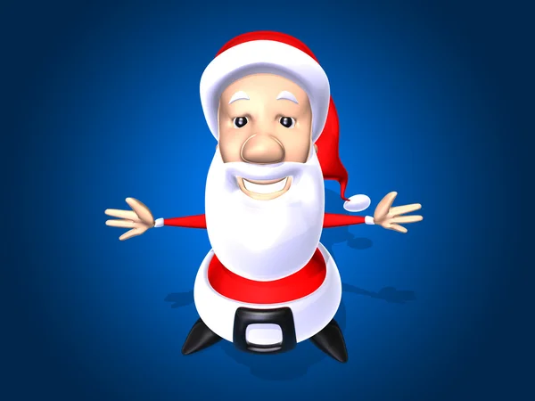 Santa 3d illustratie — Stockfoto
