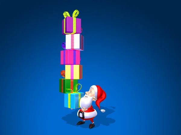 Santa 3D-s illusztráció — Stock Fotó