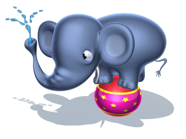 Слон 3d ілюстрація — стокове фото