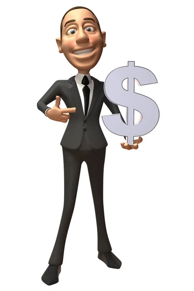 Homem de negócios 3d ilustração — Fotografia de Stock