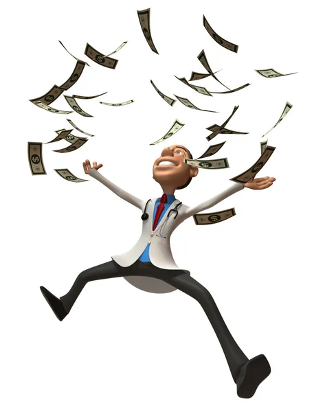 Business man makes money — Stock Photo, Image