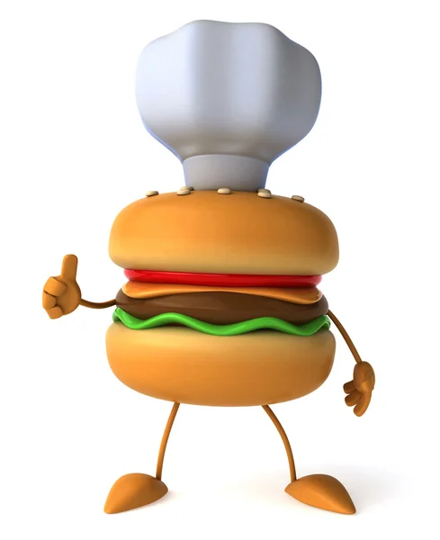 Hamburger 3d — Zdjęcie stockowe