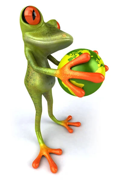 Frog 3d animated Stock Image
