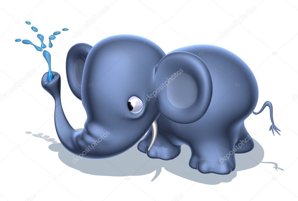 Elephant 3d illustration