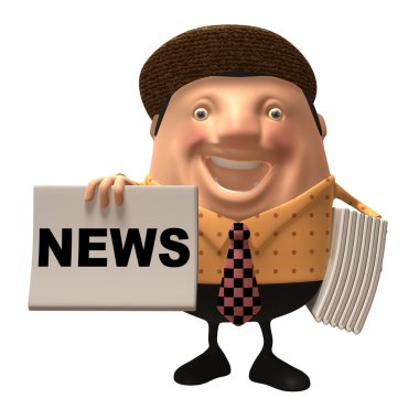 Newspaper boy clipart