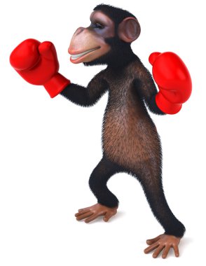 eğlenceli bir maymun illüstrasyon