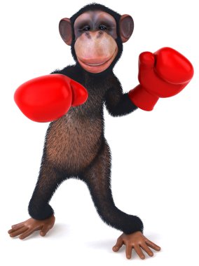 eğlenceli bir maymun illüstrasyon