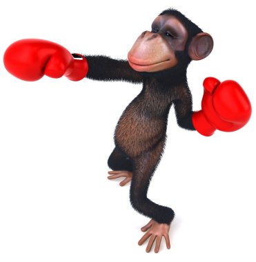 eğlenceli bir maymun illüstrasyon