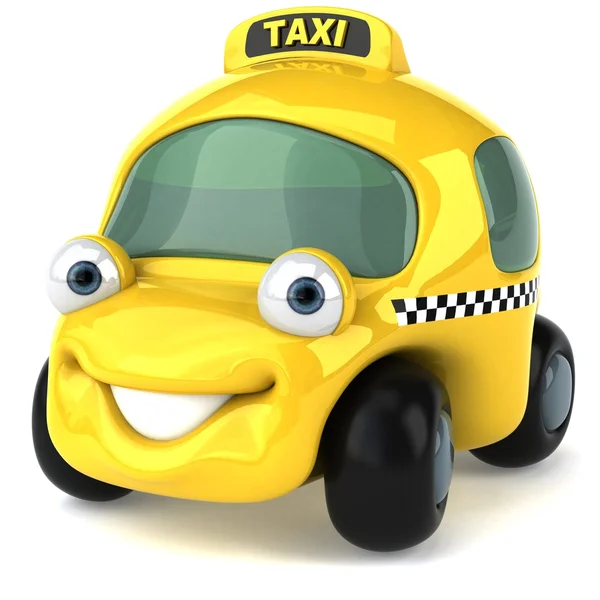 टैक्सी कार 3 डी इलस्ट्रेशन — स्टॉक फ़ोटो, इमेज