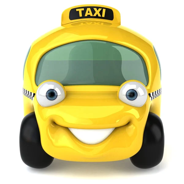Taxi bilen 3d illustration — Stockfoto