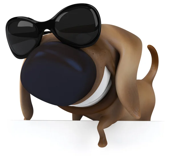 Собака 3d ілюстрація — стокове фото