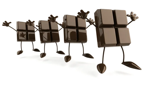 巧克力 3d 图 — 图库照片