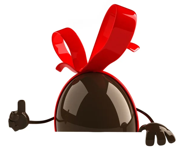 Huevo de chocolate de Pascua 3d ilustración —  Fotos de Stock